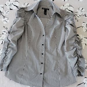 INC Pinstriped Blouse